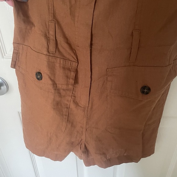Habitual Womens Romper Size Medium M Linen Blend Boho Festival Brown NWT - Picture 4 of 11